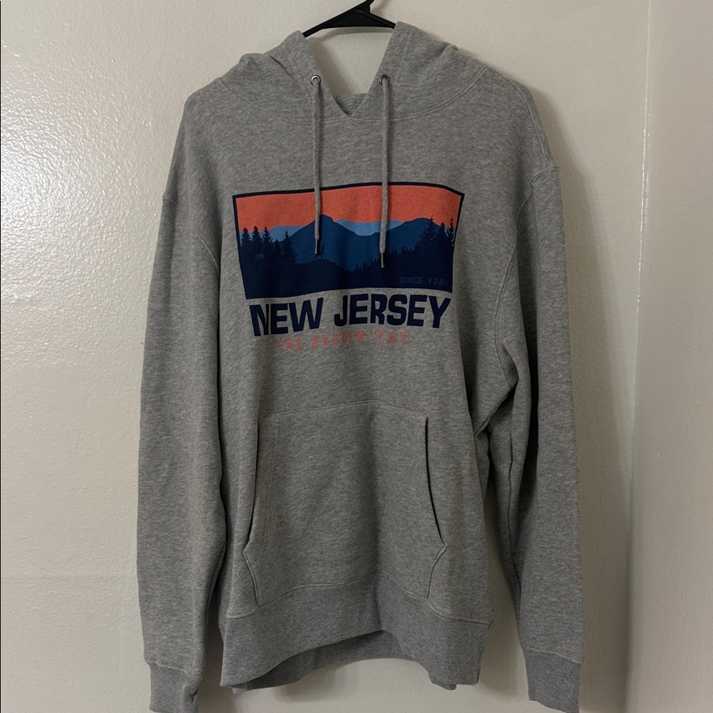 NEW! NEW JERSEY HOODIE - GRAY - SIZE: L